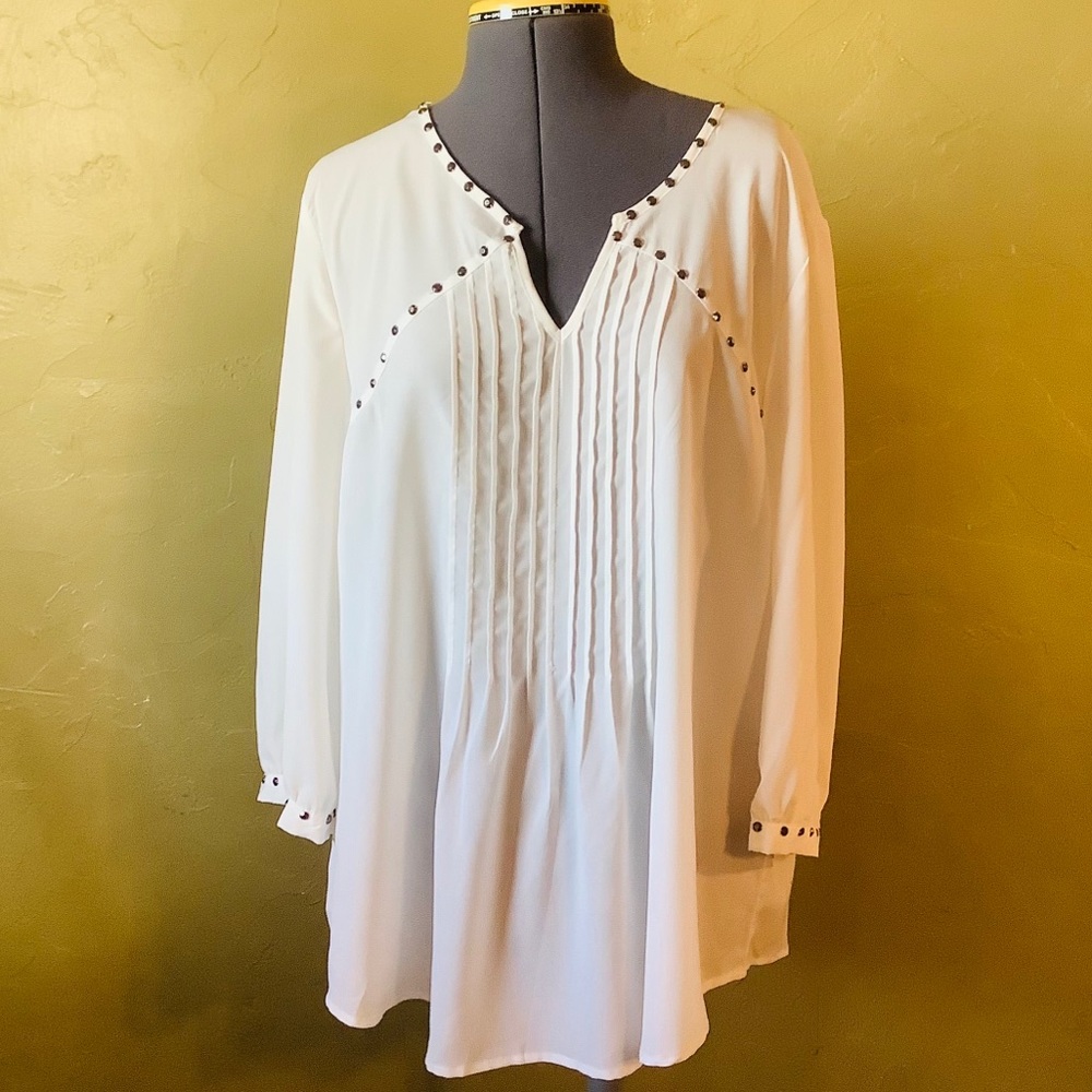 Carson Kressley White Long Sleeved Blouse …